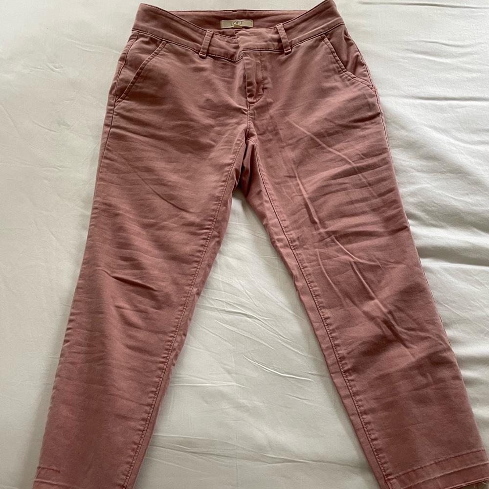 Loft Pink Canvas Pants